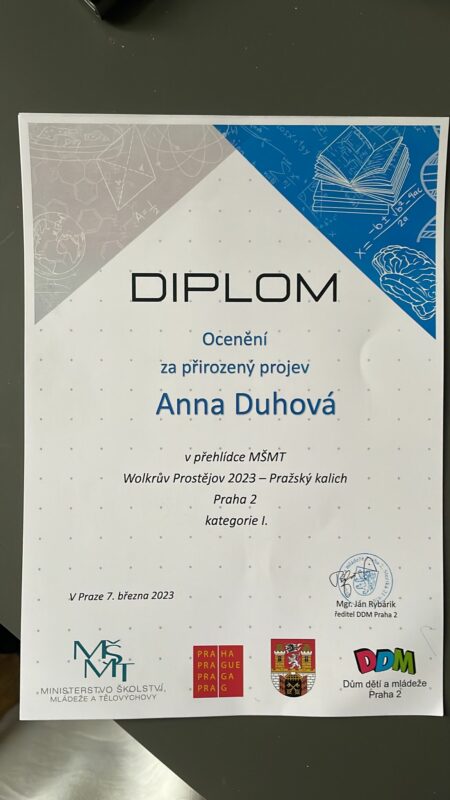 Diplom Anny Duhové